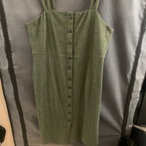Madewell olive green dress